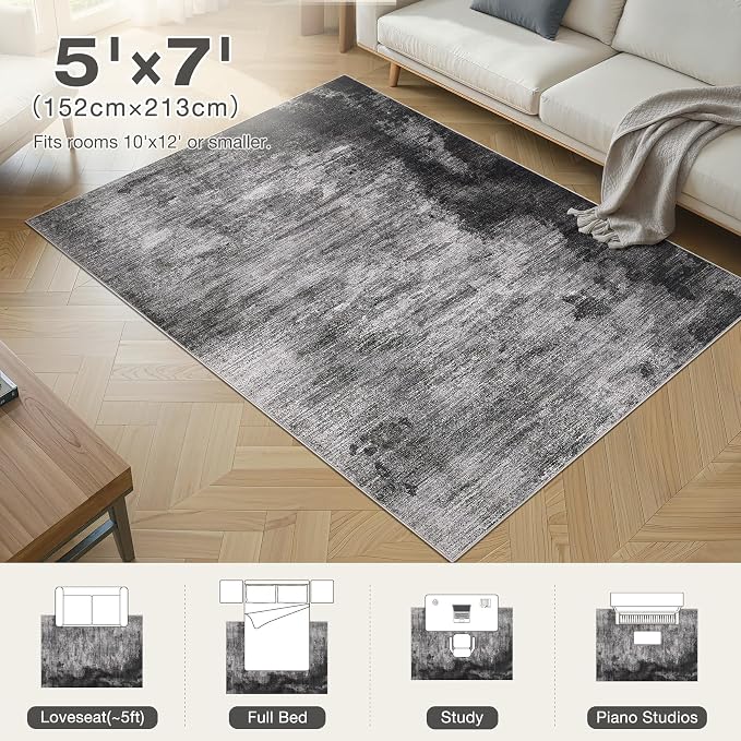 DMOYEST 5x7 Area Rug - Image 8