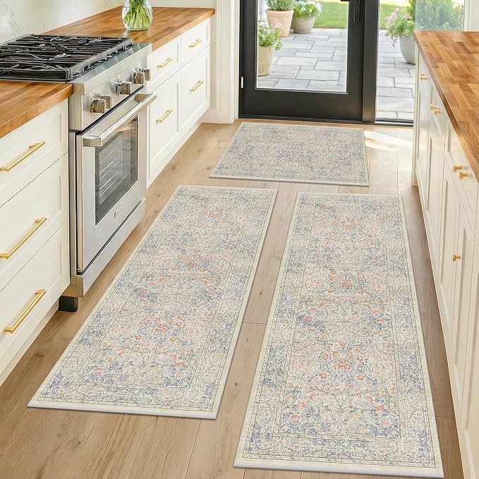 JTJ Washable Kitchen Rugs Sets of 3, Soft Low-Pile Floor Rug - Image 8