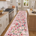 DUKINO 3x12 Washable Runner Rug, Non Slip Soft Floral Hallway Runner Rug - Image 6