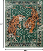 Moynesa Tiger Washable Rugs, 8x10 Area Rugs - Image 2