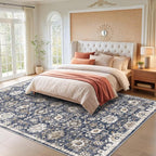 AMADA HOMEFURNISHING 9x12 Washable Area Rug, Low-Profile Large Area Rug - Image 3