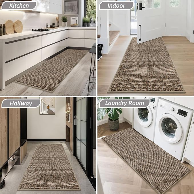 BEQHAUSE Dirt Trapper Door Mat 24" x 60", Non-Slip Washable Doormats Entrance - Image 8