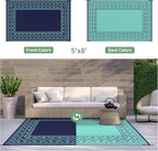GENIMO Outdoor Rug Waterproof 5'x8' - Image 3
