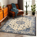 CHAMPLANT Washable Area Rug 4'x6' Traditional Floor Cover Foldable Thin Rugs by CHAMPLANT