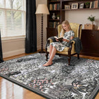 GarveeHome Forest Rugs 5x7, Botanical Low Pile Non Slip Stain Resistance - Image 3