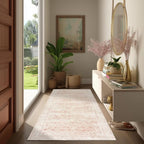 BILEEHOME Pink Boho Runner Rugs by BILEEHOME