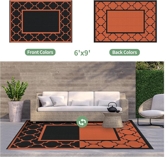 GENIMO 6' x 9' Outdoor Rug Waterproof - Image 7