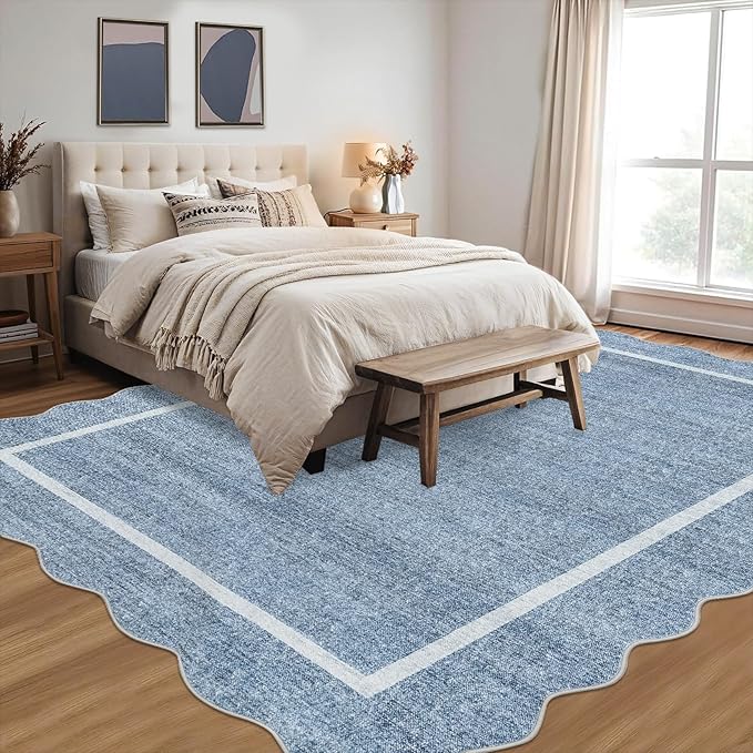 GarveeHome Scalloped Large Living Room Area Rug 6x9 - Image 2