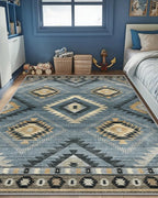 BESTSWEETIE Area Rug 6x9 Rug Machine Washable Rug Non-Slip Low Pile Print by BESTSWEETIE