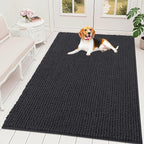 OLANLY Dog Door Mat for Muddy Paws 70x46, Ultra Absorbent Chenille Mud Doormat by OLANLY