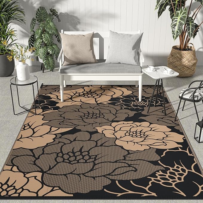 GENIMO Outdoor Rug Waterproof for Patio Decor, Large Area Rugs Mats for RV by GENIMO