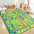 Chicrug 6x9 Car Road Area Rug for Kids Playroom Bedroom, Non Slip Low Pile by ChicrugHomeDecor