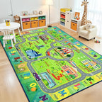 Chicrug 5x7 Car Road Area Rug for Kids Playroom Bedroom, Non Slip Low Pile by ChicrugHomeDecor