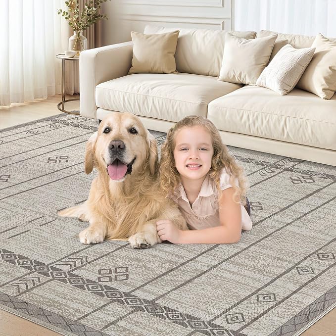 cotiled 5x7 Area Rugs Living Room Rug: Washable Boho Rugs - Image 5