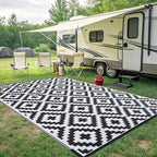 Smiry Waterproof Outdoor Rug 8x10 ft, Reversible Plastic Straw Patio Camping - Image 7