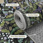 AMTOVO 9x12 Washable Area Rugs for Living Room, Non-Slip&Non-Shedding Floral - Image 4