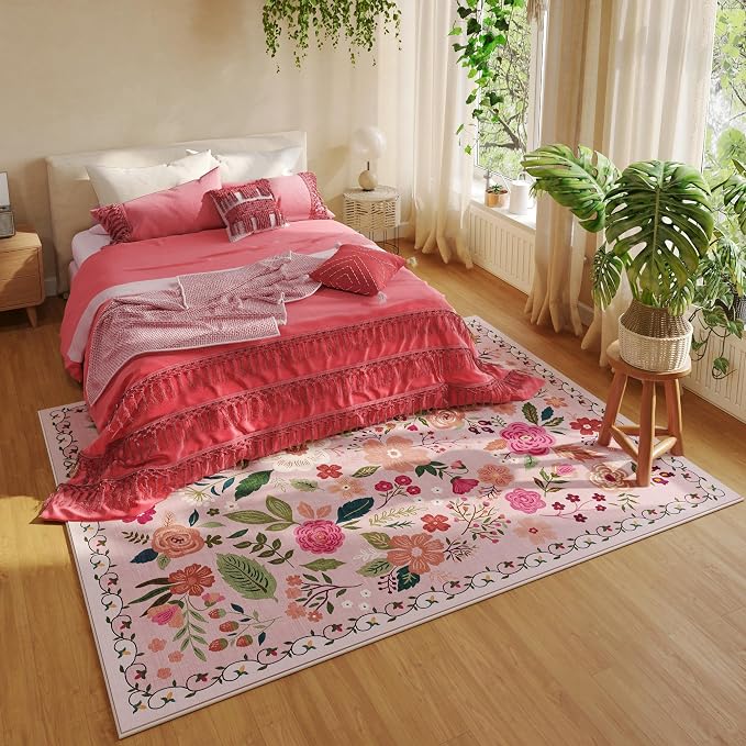 Rugcomf Area Rugs 8x10 Rug for Living Room Clearance Washable Boho Area Rug Non - Image 5