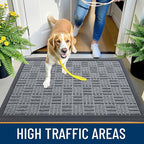 OLANLY Front Door Mat Outside Entrance 59x34, Heavy Duty Sturdy Natural Rubber - Image 5