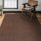 CAMILSON Easy Jute Rug 4x6, Indoor Outdoor Brown Color Fiber Area Rugs - Image 5