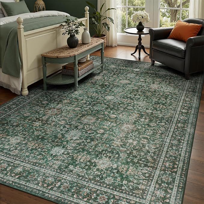 DCX Green 5x7 Rug, Kid & Pet Friendly - Image 2