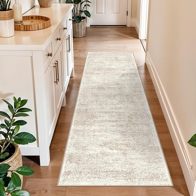 2x6 Runner Rug Hallway Washable, Non Slip by BYYVOORugsforYourHome
