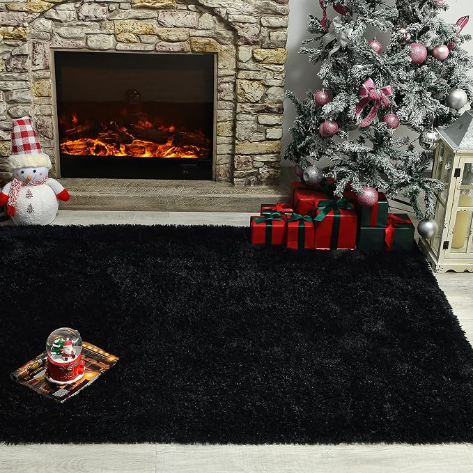 Andecor Soft Fluffy Bedroom Rugs, 3 x 5 Feet Indoor Shaggy Plush Area Rug - Image 3