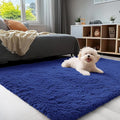 OLANLY 4x4 Machine Washable Accent Rug, Soft Fluffy Shaggy Area Rug by OLANLY