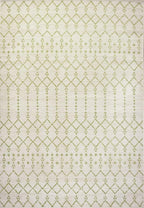 JONATHAN Y Moroccan Geometric Indoor Outdoor Area Rug 8X10 Cream/Green - Image 9