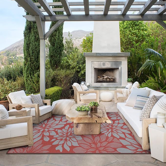 GENIMO Outdoor Rug Waterproof for Patio Decor, Large Area Rugs Mats for RV - Image 3