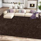 5x7 Brown Area Rugs for Living Room, Fluffy Shag Rug for Bedroom Nursery - Image 2