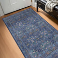 Vintage Dark Blue 3x6 Area Rugs by HazoHaus