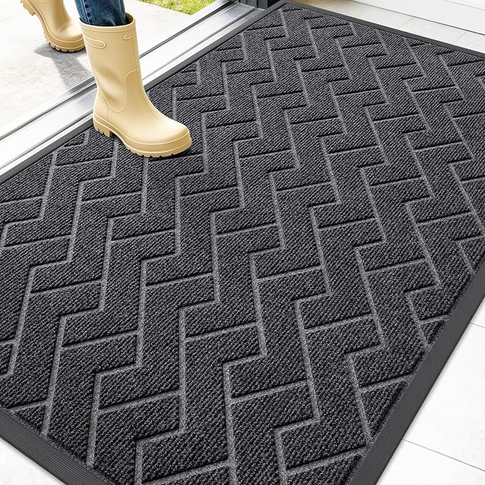 OLANLY Front Door Mat Indoor Outdoor Entrance, Waterproof All-Season, by OLANLY