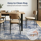 8x10 Area Rugs Living Room: Washable Large Abstract Modern Soft Rug Stain - Image 5