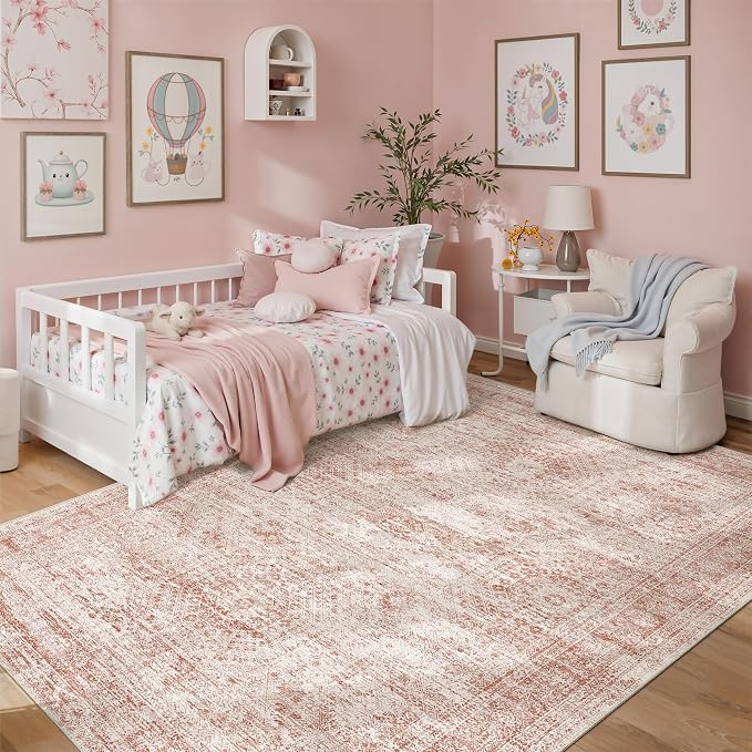 Soalmost 6x9 Area Rug for Living Room Washable Non-Slip Modern Rugs for Bedroom - Image 3