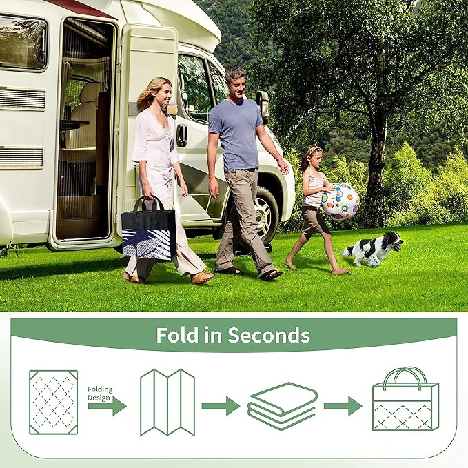 GENIMO Outdoor Rug 9' x 12' Waterproof - Image 7