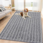 Smiry Dog Door Mat for Muddy Paws 71x46, Absorbent Dirt Trapper, Non-Slip by Smiry