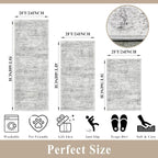 Washable Non-Slip 3 Piece Kitchen Rugs Set – Modern Boho Low-Pile Area Rugs and - Image 2