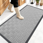 OLANLY Front Door Mat Outside Entrance 47x23, Heavy Duty Sturdy Natural Rubber by OLANLY