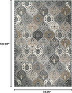 Lahome Moroccan Washable Area Rug 6x9, Ultra-Thin Large Living Room Rugs - Image 2