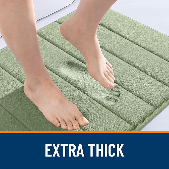 OLANLY Memory Foam Long Bathroom Rugs Runner 59x20, Super Soft Absorbent Bath - Image 6