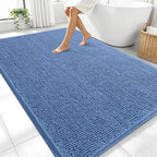 OLANLY Large Bathroom Rugs 70x46, Soft Absorbent Chenille Bath Rugs, Rubber by OLANLY