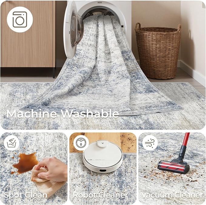 3x20 Washable Runner Rug for Hallway, Non-Slip Long Hallway Runner for Entryway - Image 8