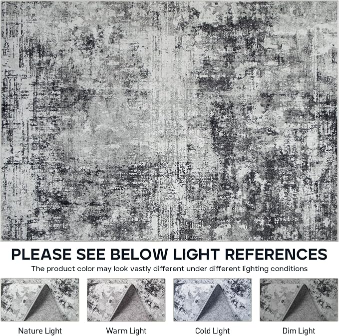 6x9 Area Rugs for Living Room Rug Washable: Modern Rug for Dining Room Bedroom - Image 8