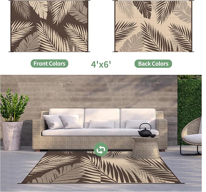GENIMO Outdoor Rug 4' x 6' Waterproof - Image 2