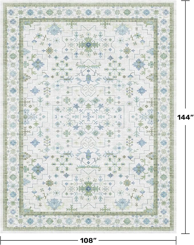 Green Area Rugs 9x12 Living Room - Image 2