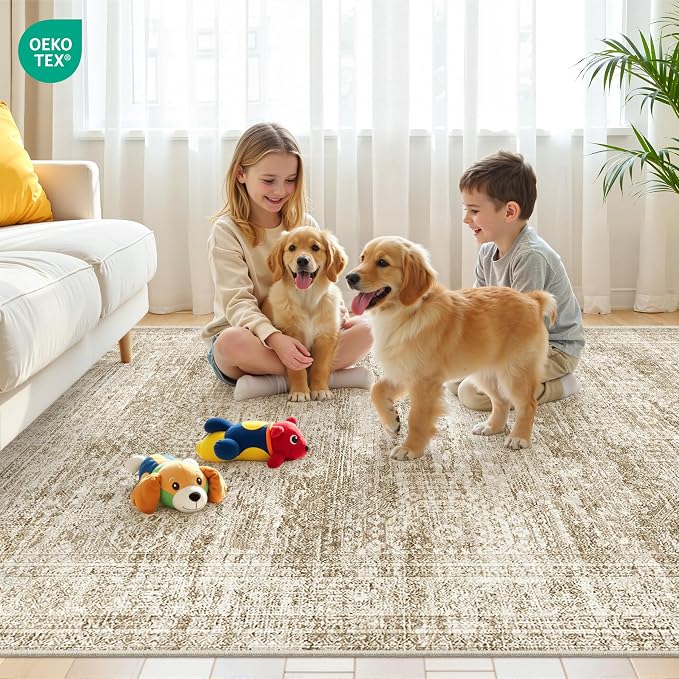 Area Rugs 4x6 for Living Room, Non-Slip Backing Small Kids Rugs for Bedroom - Image 9