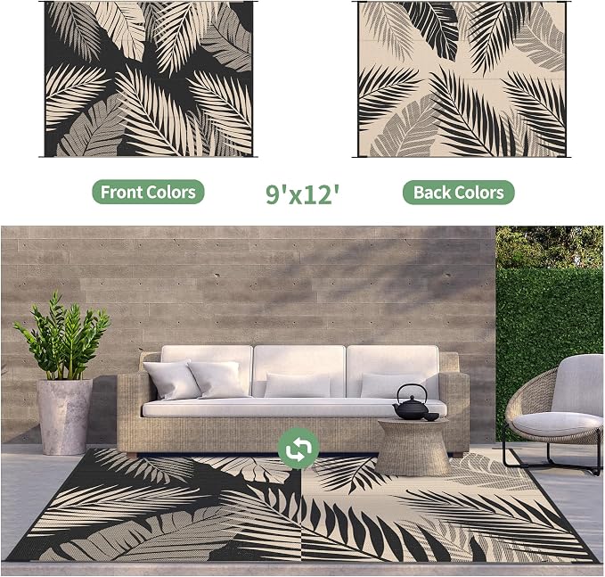 GENIMO Outdoor Rug 9' x 12' Waterproof - Image 2
