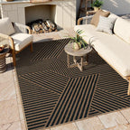 Lahome Enfys Modern Geometric Outdoor Easy Jute Rug, 5x7 Patio Living Room Rug - Image 2