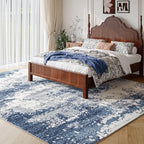 Blue Washable Rug 6x9 Area Rugs - Image 2