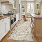 Madane Runner Rug 2'6''x8' Kitchen Runner, Hallway Runner Printed Vintage - Image 2
